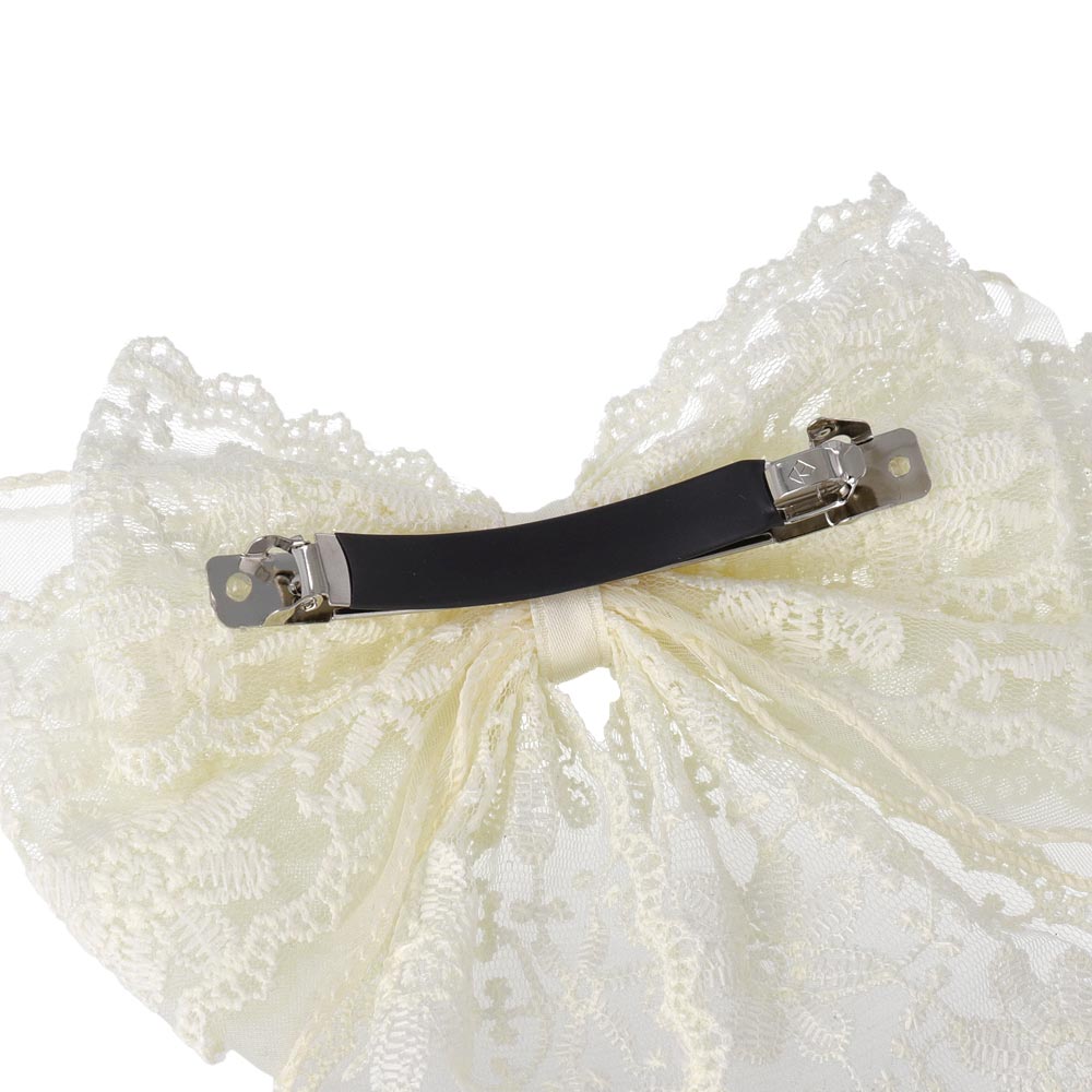 Floral Lace Bow Barrette