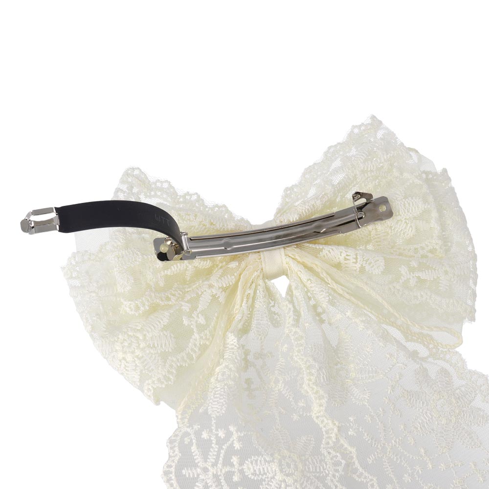 Floral Lace Bow Barrette