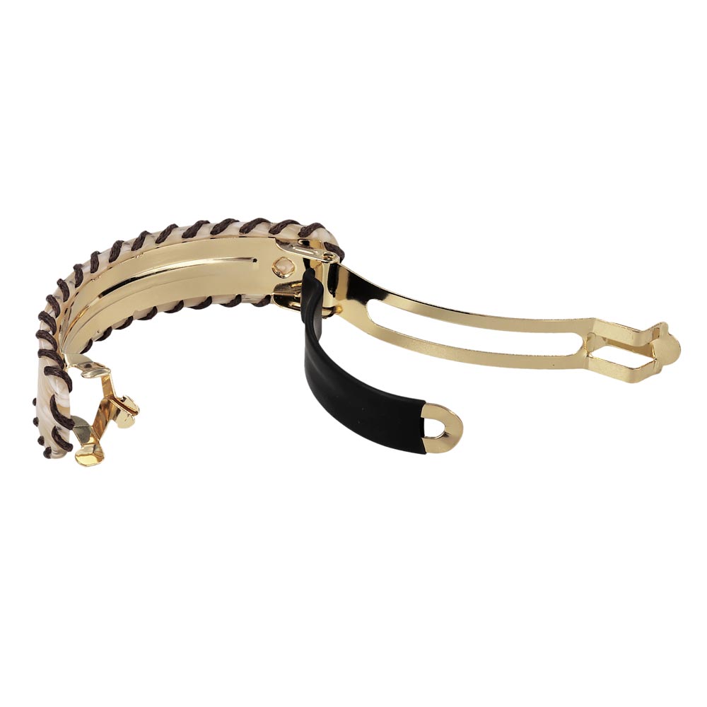 Stitched Marble Rectangle Hair Barrette