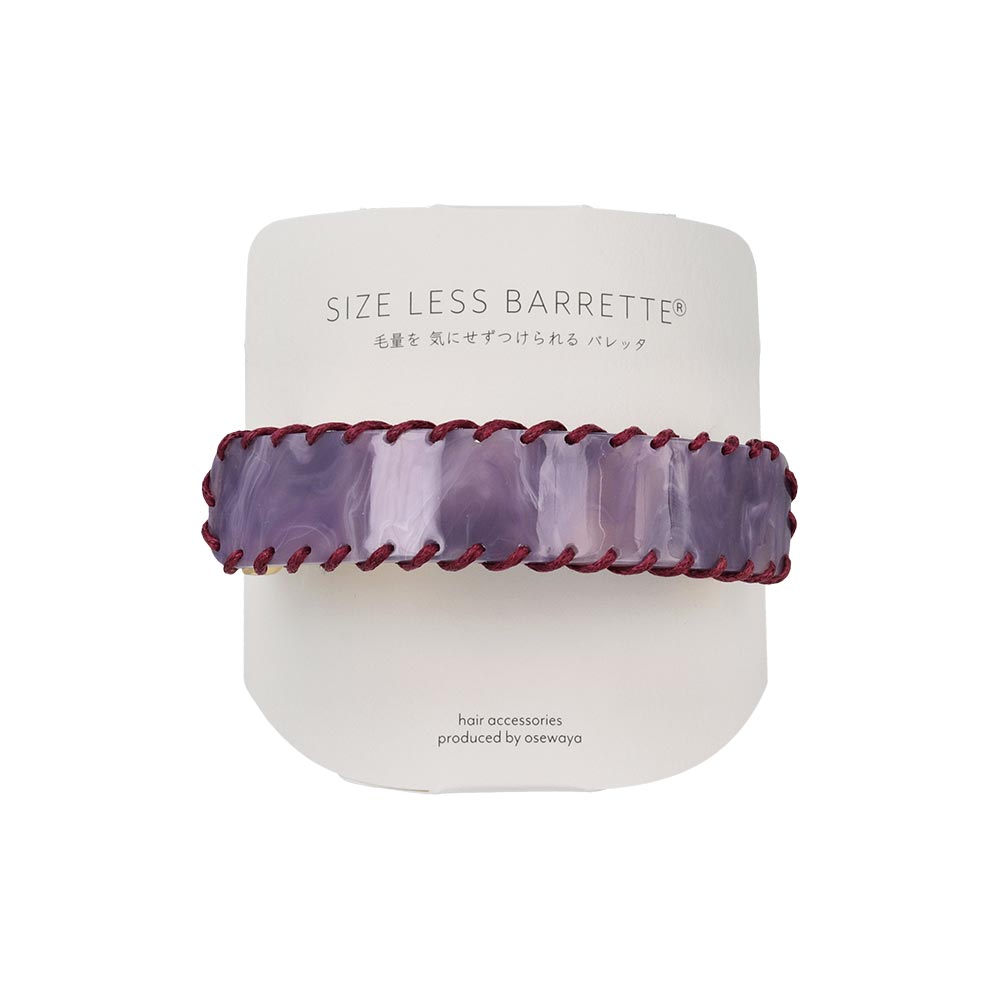 Stitched Marble Rectangle Hair Barrette