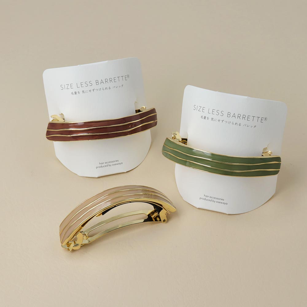 Gold Line Arch Hair Barrette - osewaya