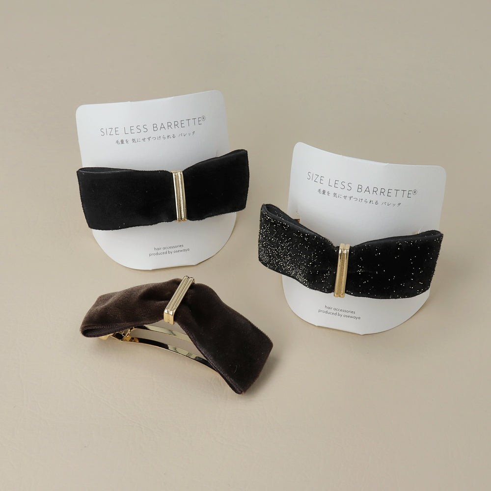 Rectangle Velvet Bow Hair Barrette