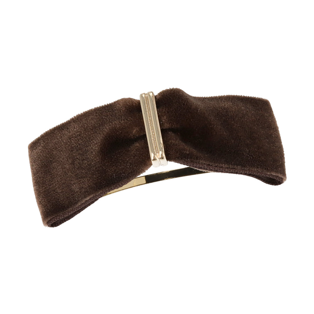 Rectangle Velvet Bow Hair Barrette