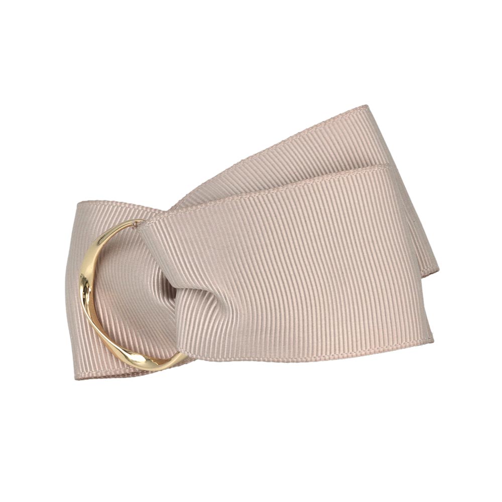 Asymmetric Grosgrain Bow Barrette