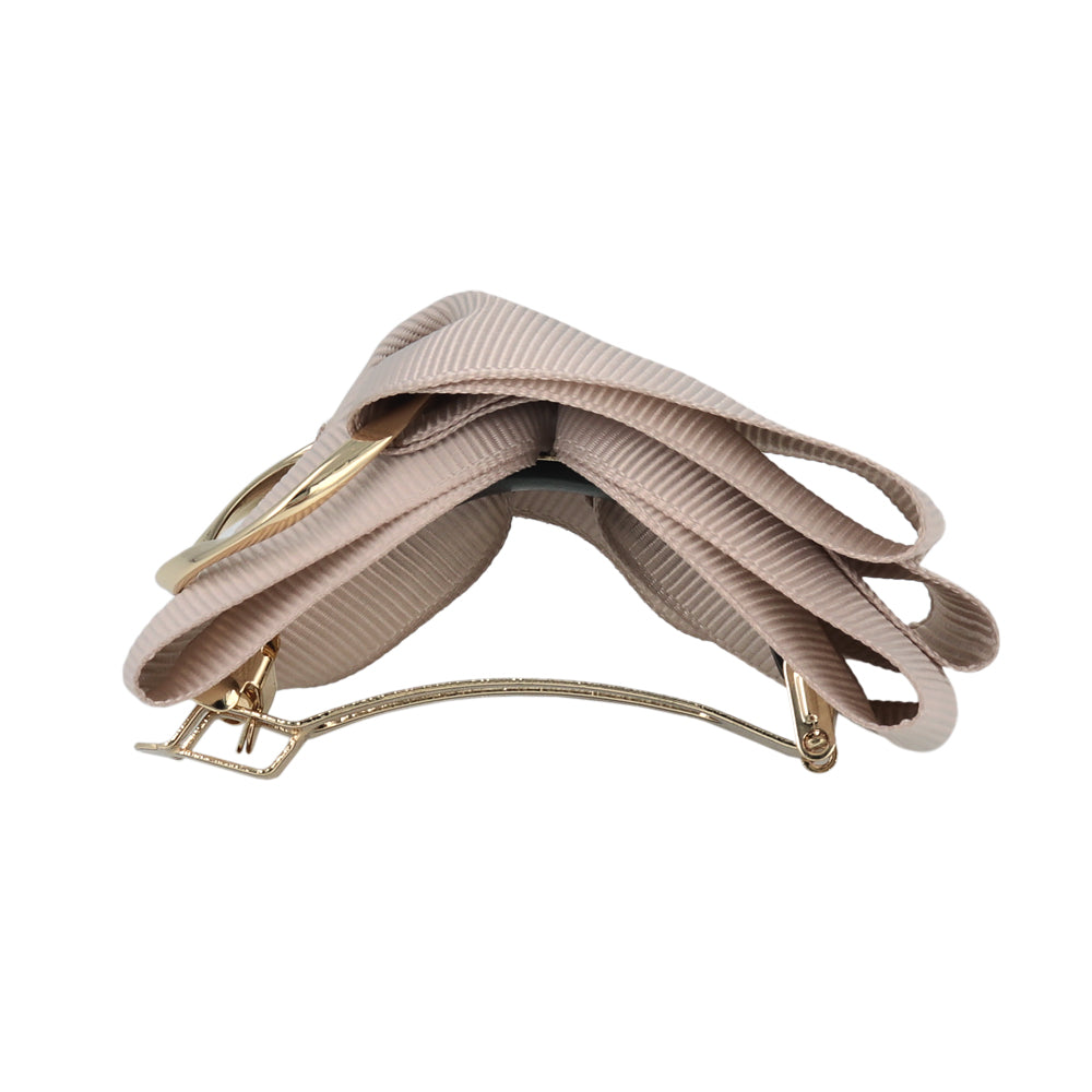 Asymmetric Grosgrain Bow Barrette