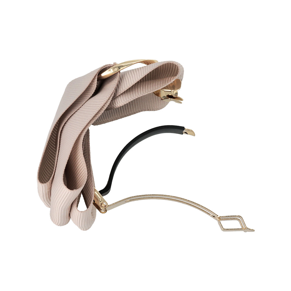 Asymmetric Grosgrain Bow Barrette