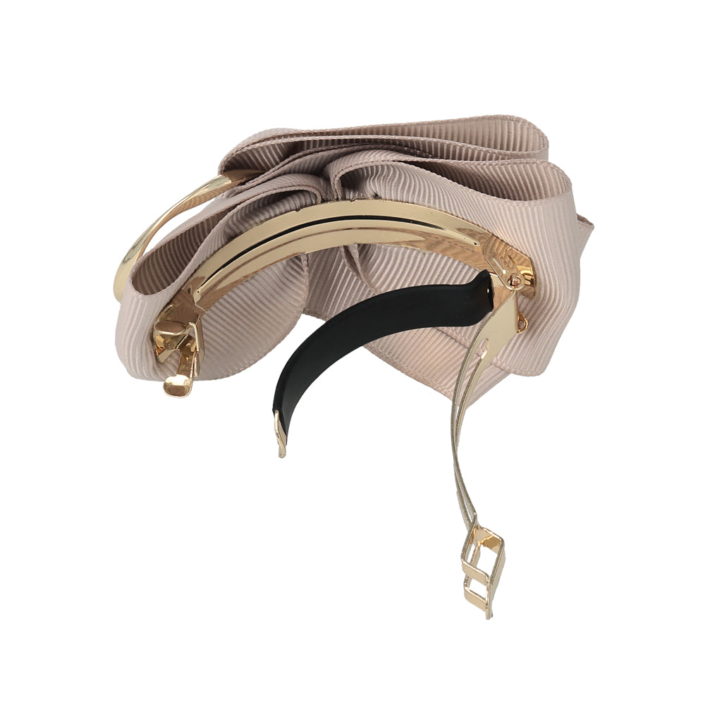 Asymmetric Grosgrain Bow Barrette