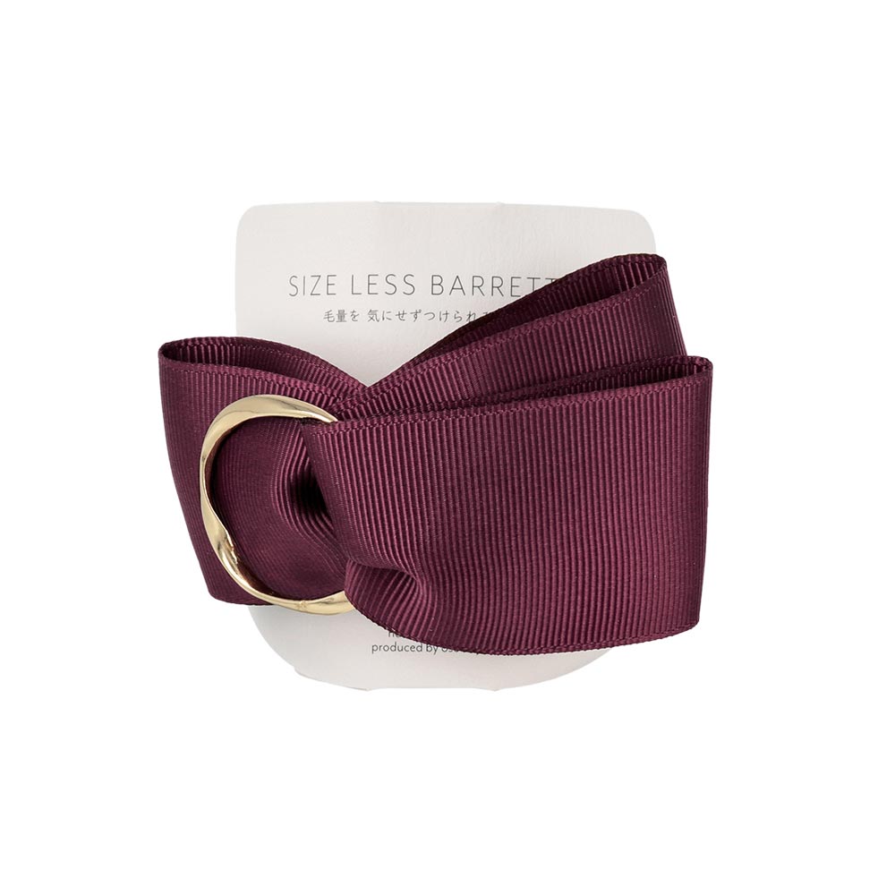 Asymmetric Grosgrain Bow Barrette