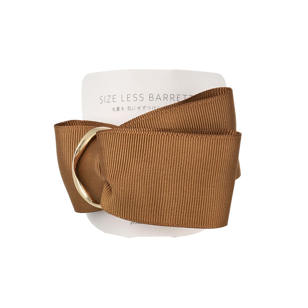 Asymmetric Grosgrain Bow Barrette