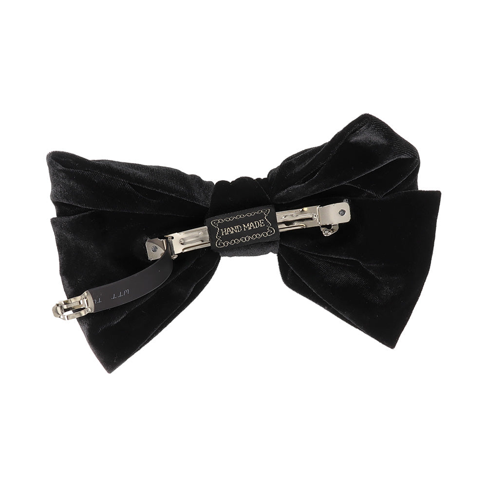 Oversized Velvet Bow Barrette