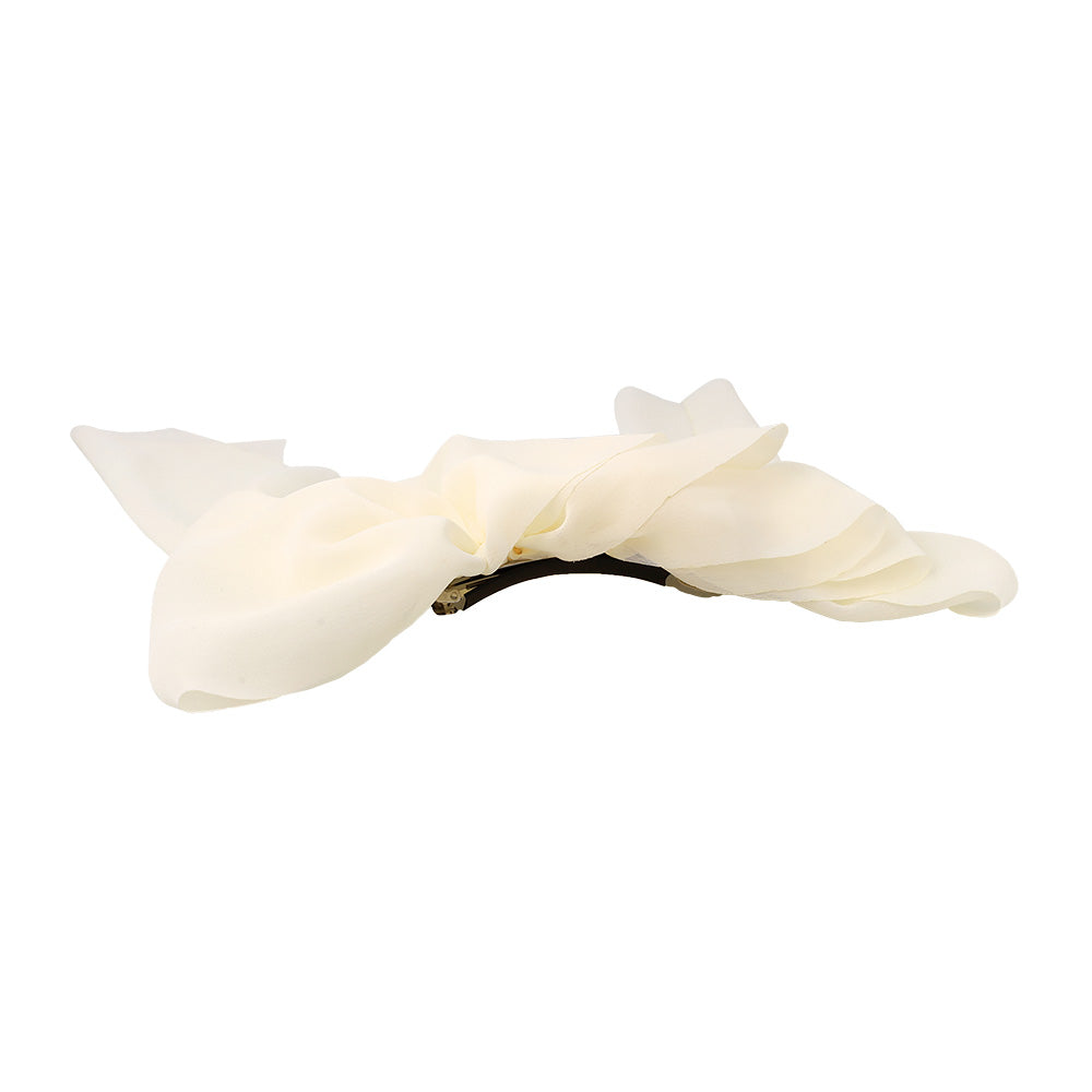 Oversized Ruffle Bow Barrette