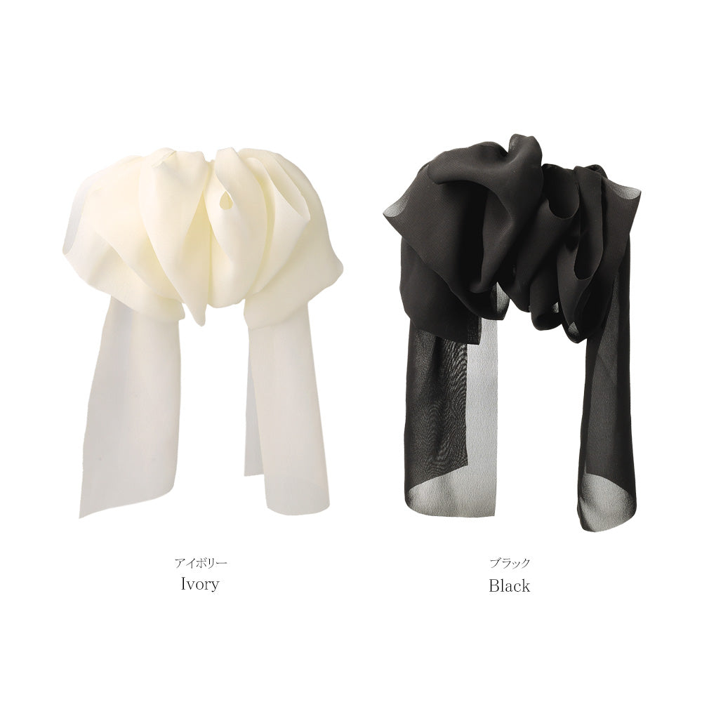 Oversized Ruffle Bow Barrette