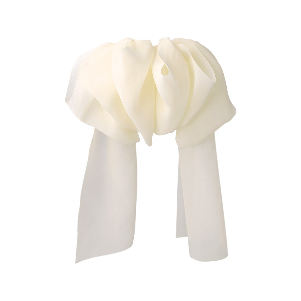Oversized Ruffle Bow Barrette
