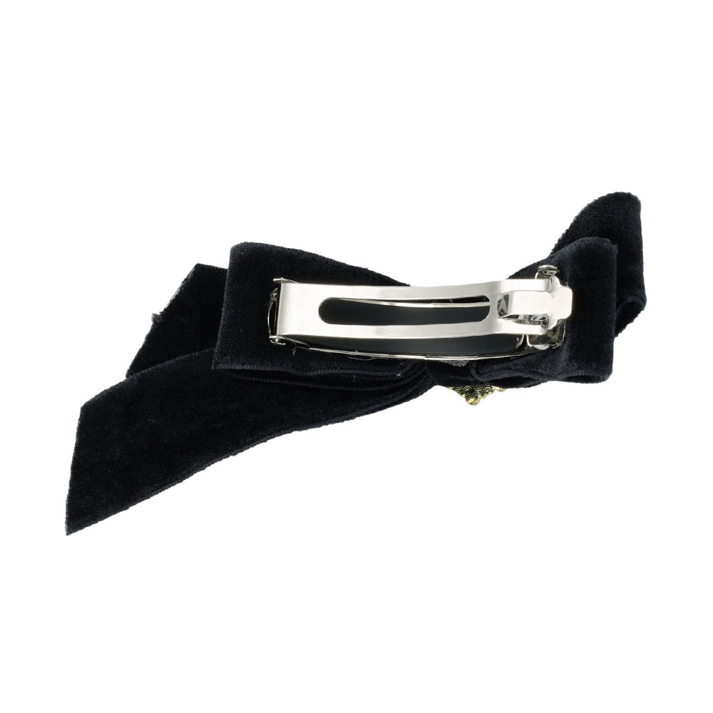 Asymmetrical Velvet Bow Barrette