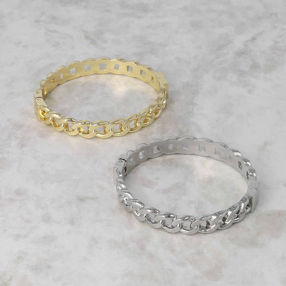 Flat Chain Hinge Bangle