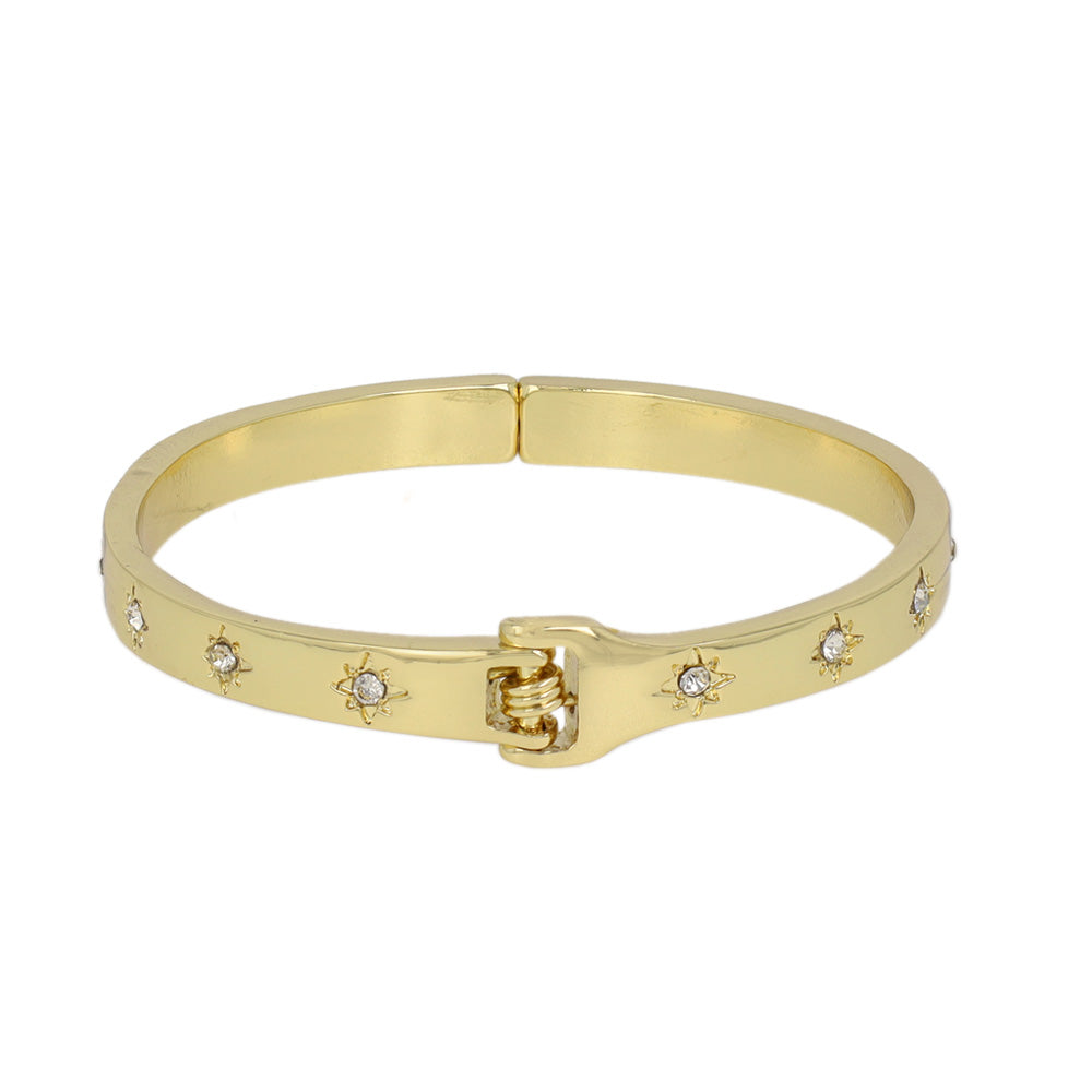 Star Studded Hinge Bangle