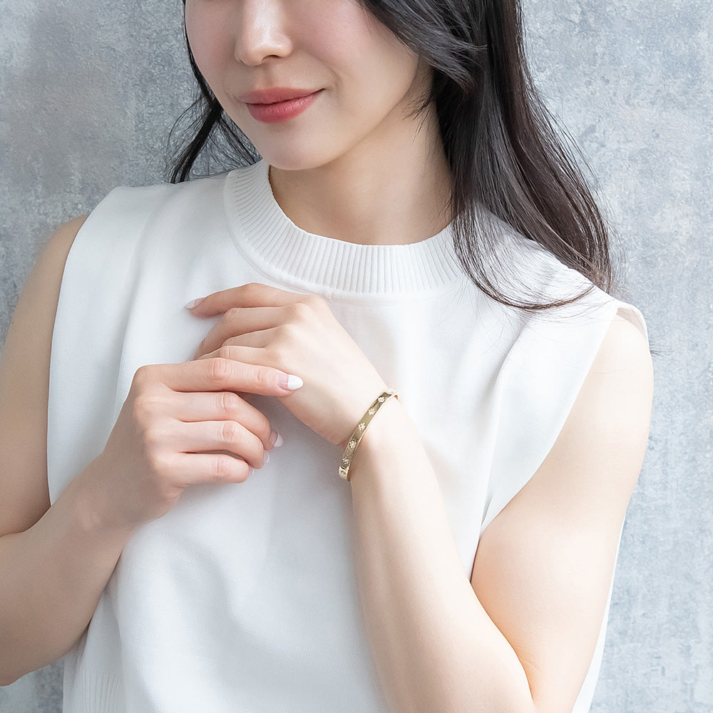 Star Studded Hinge Bangle