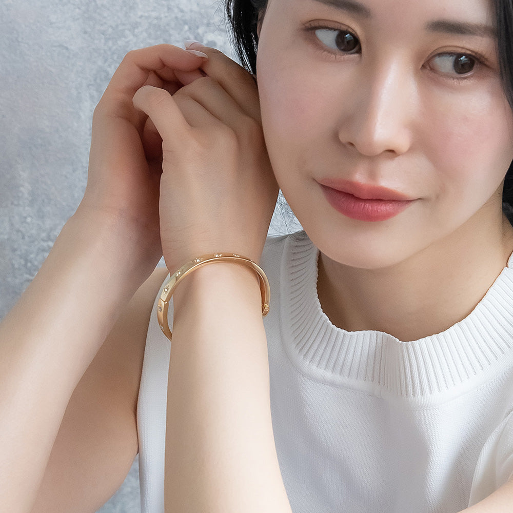 Star Studded Hinge Bangle