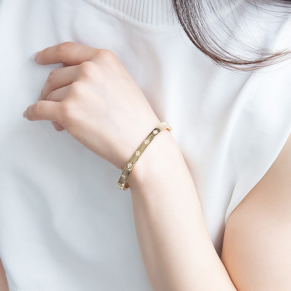 Star Studded Hinge Bangle