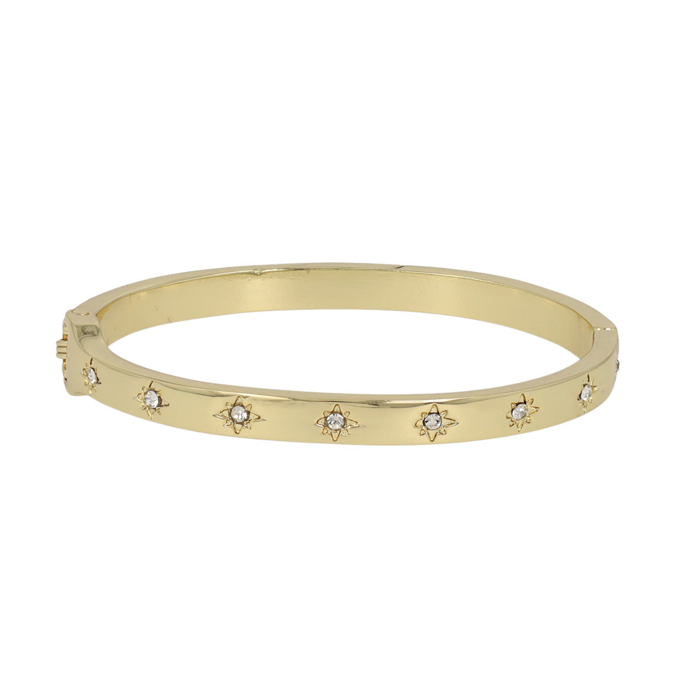 Star Studded Hinge Bangle