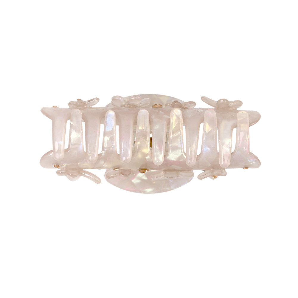 Iridescent Flower& Butterfly Hair Claw