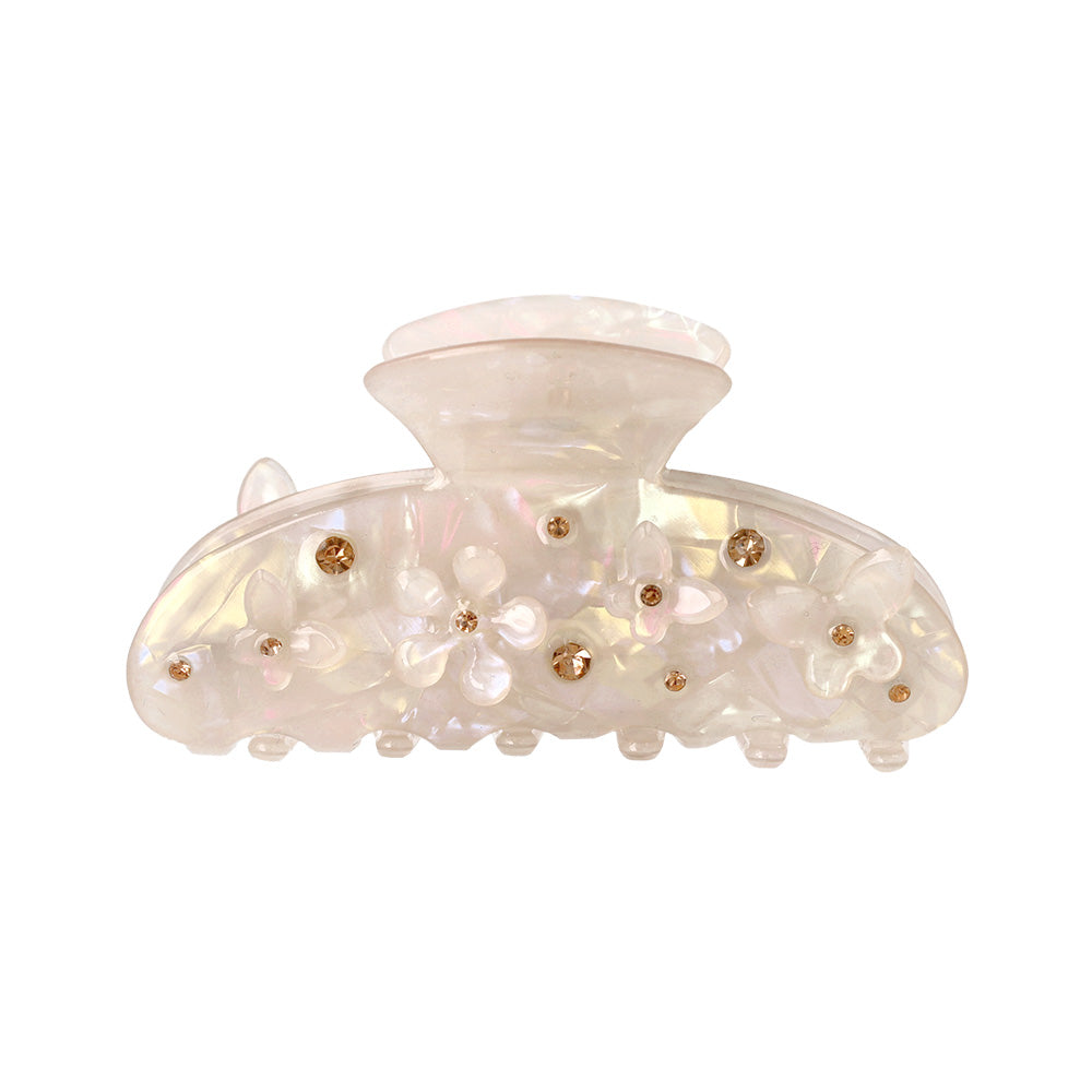 Iridescent Flower& Butterfly Hair Claw