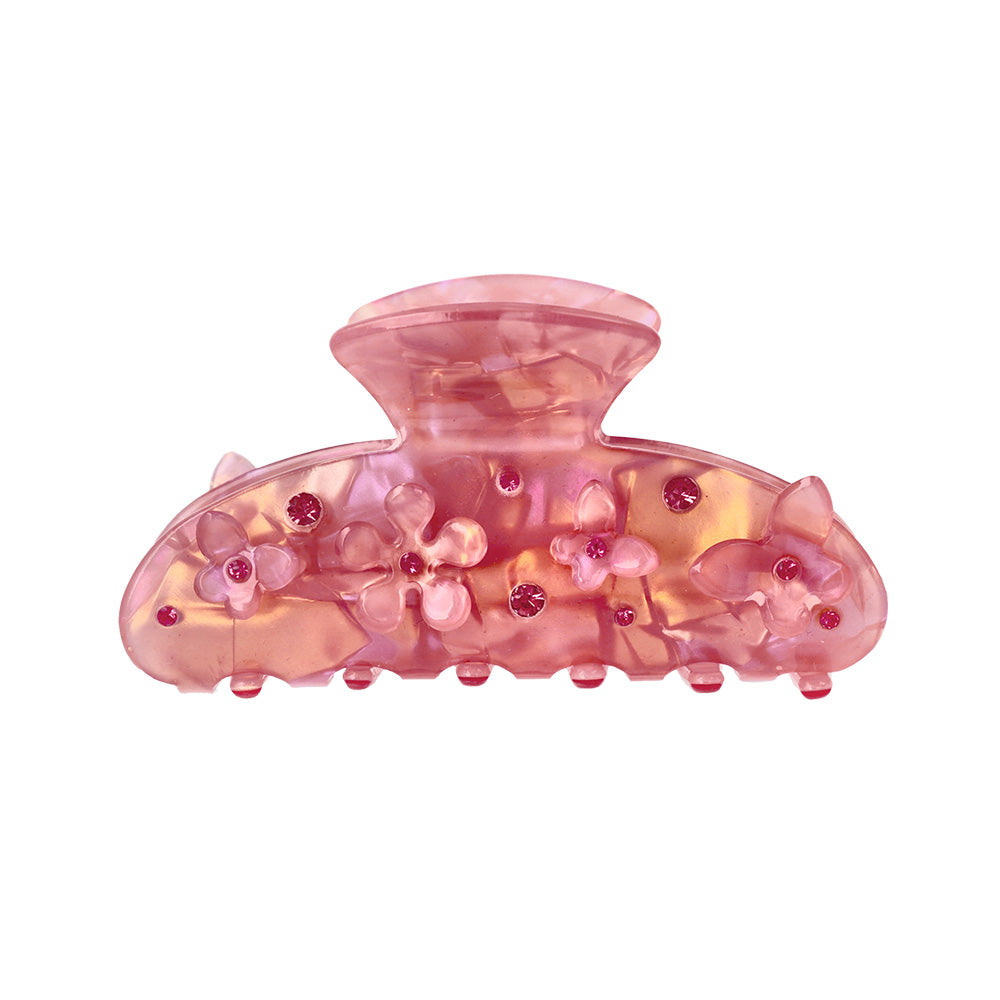 Iridescent Flower& Butterfly Hair Claw