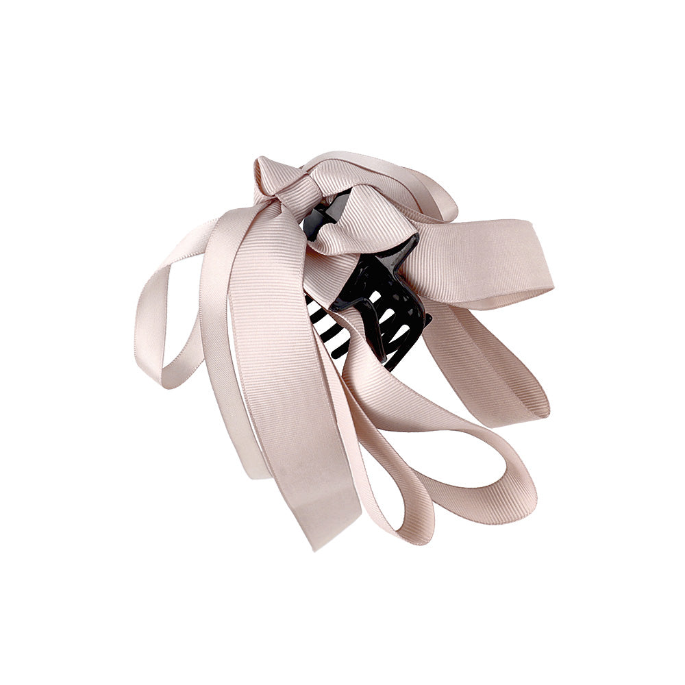 Layered Ribbon Bow Claw Clip