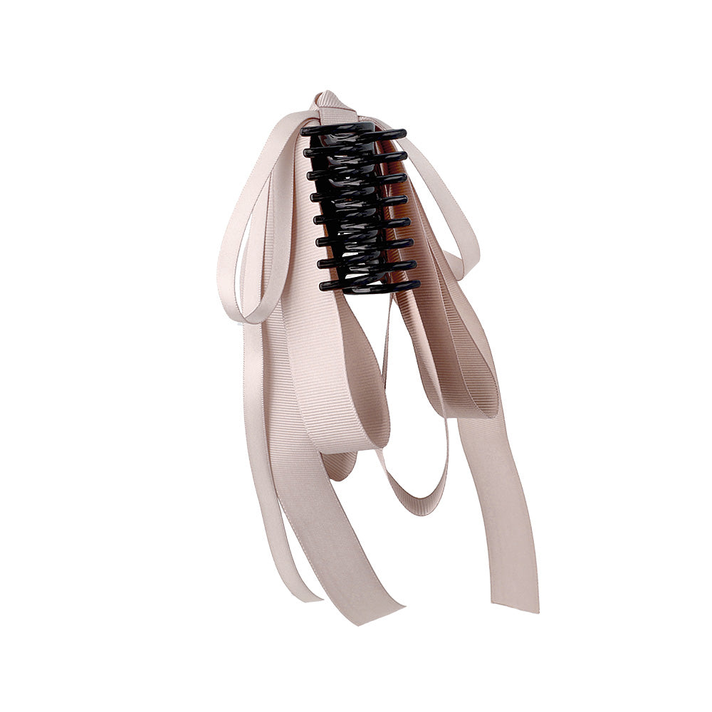 Layered Ribbon Bow Claw Clip