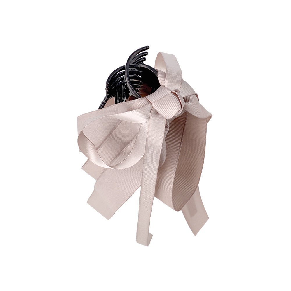 Layered Ribbon Bow Claw Clip