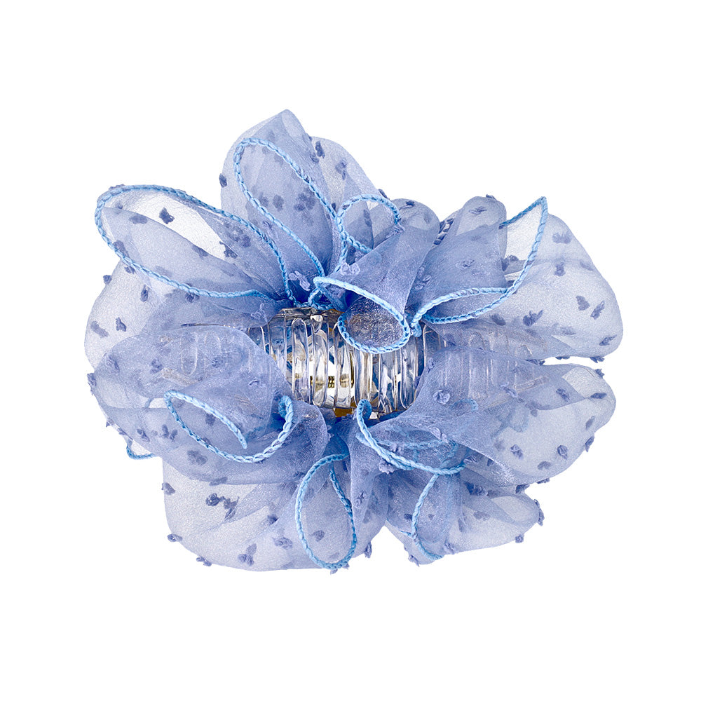 Large Sheer Ruffled Hair Claw