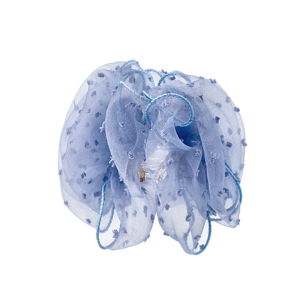 Large Sheer Ruffled Hair Claw