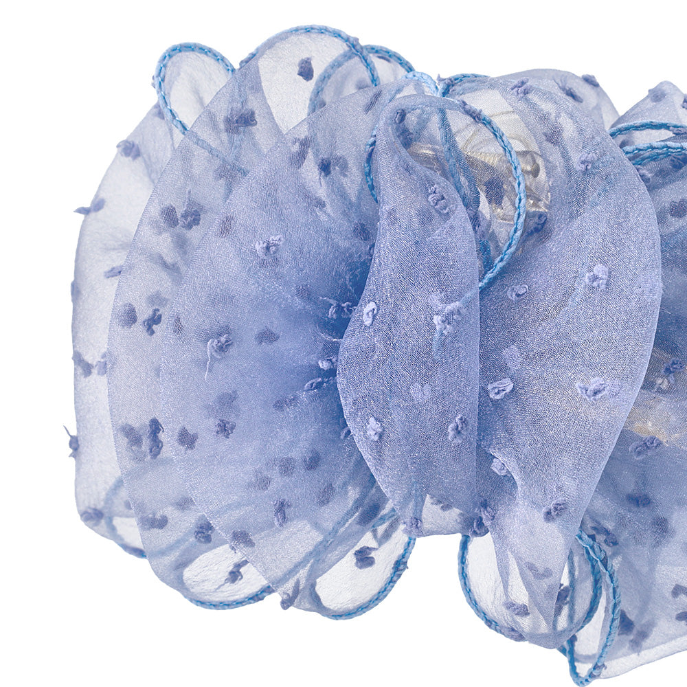 Large Sheer Ruffled Hair Claw