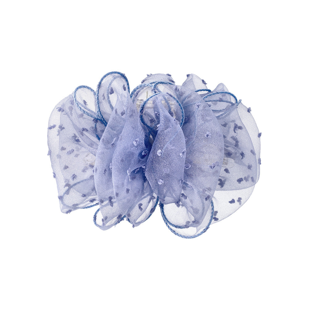 Large Sheer Ruffled Hair Claw