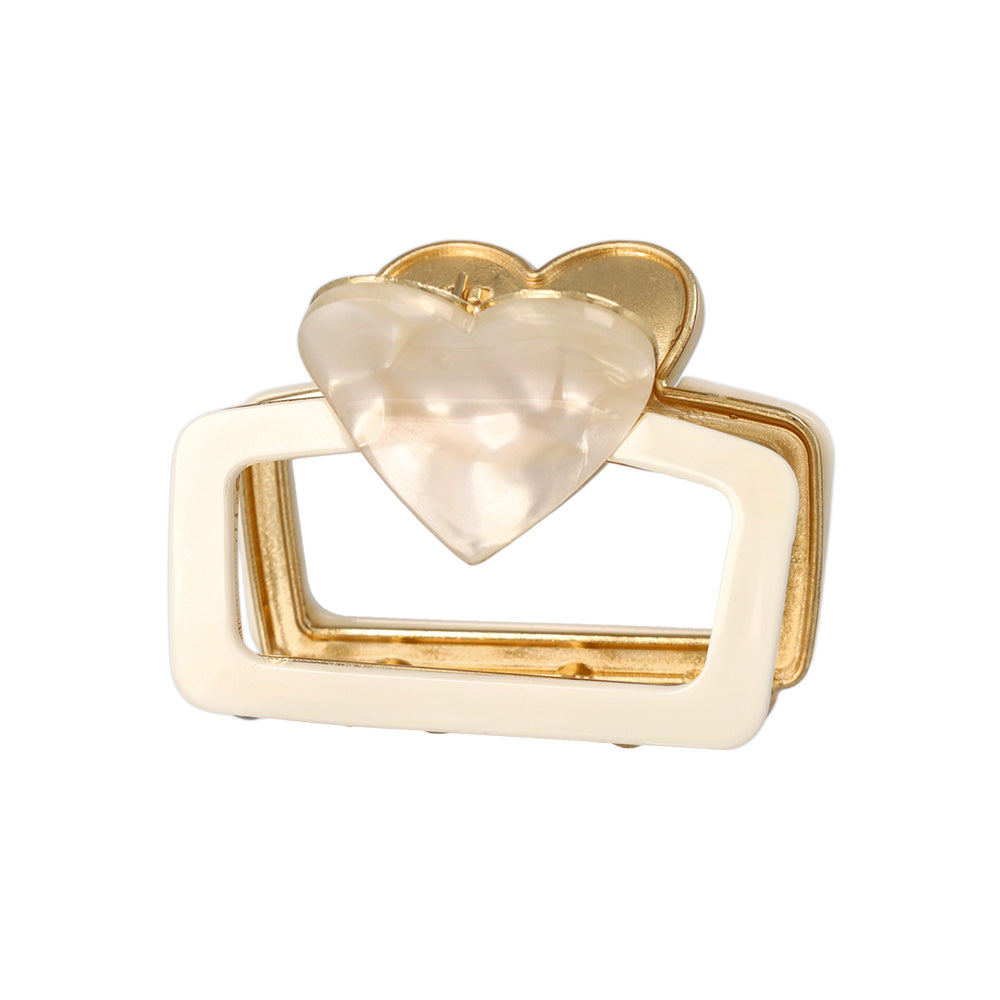 Rectangular Heart Hair Claw