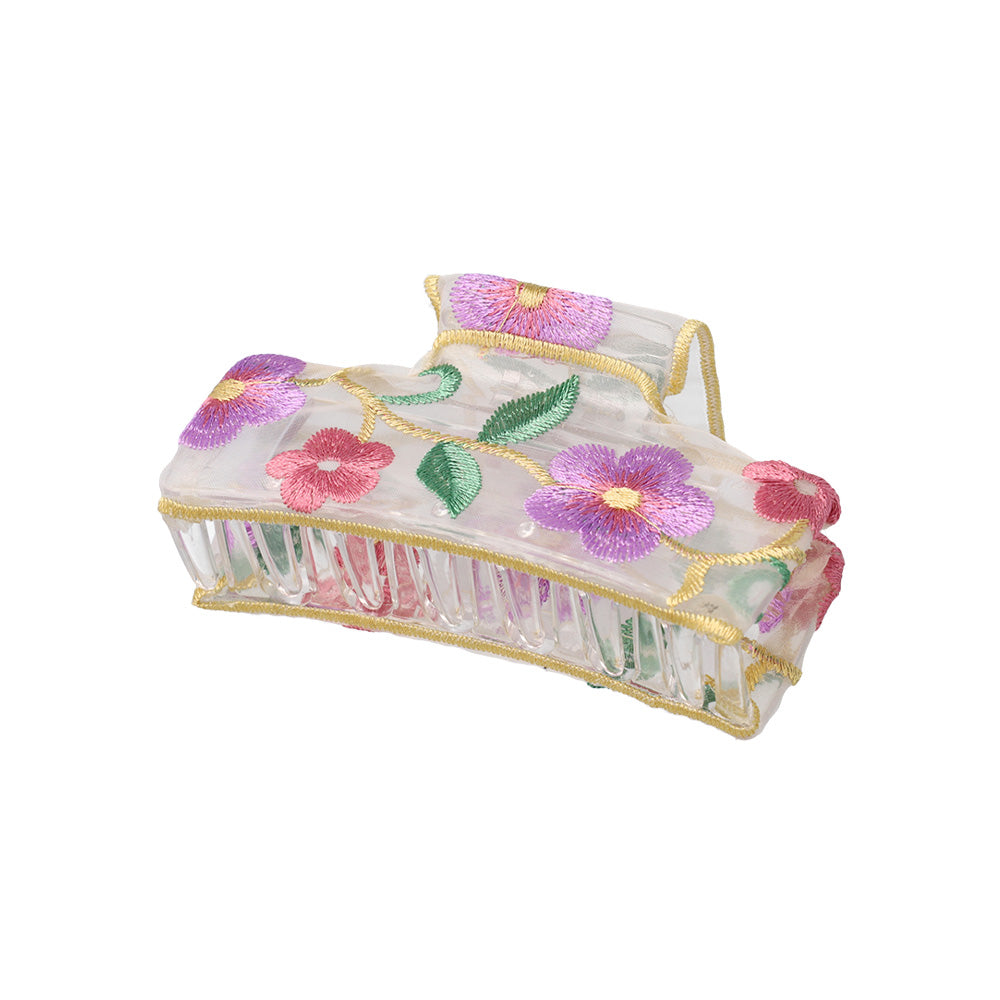 Floral Sheer Hair Claw