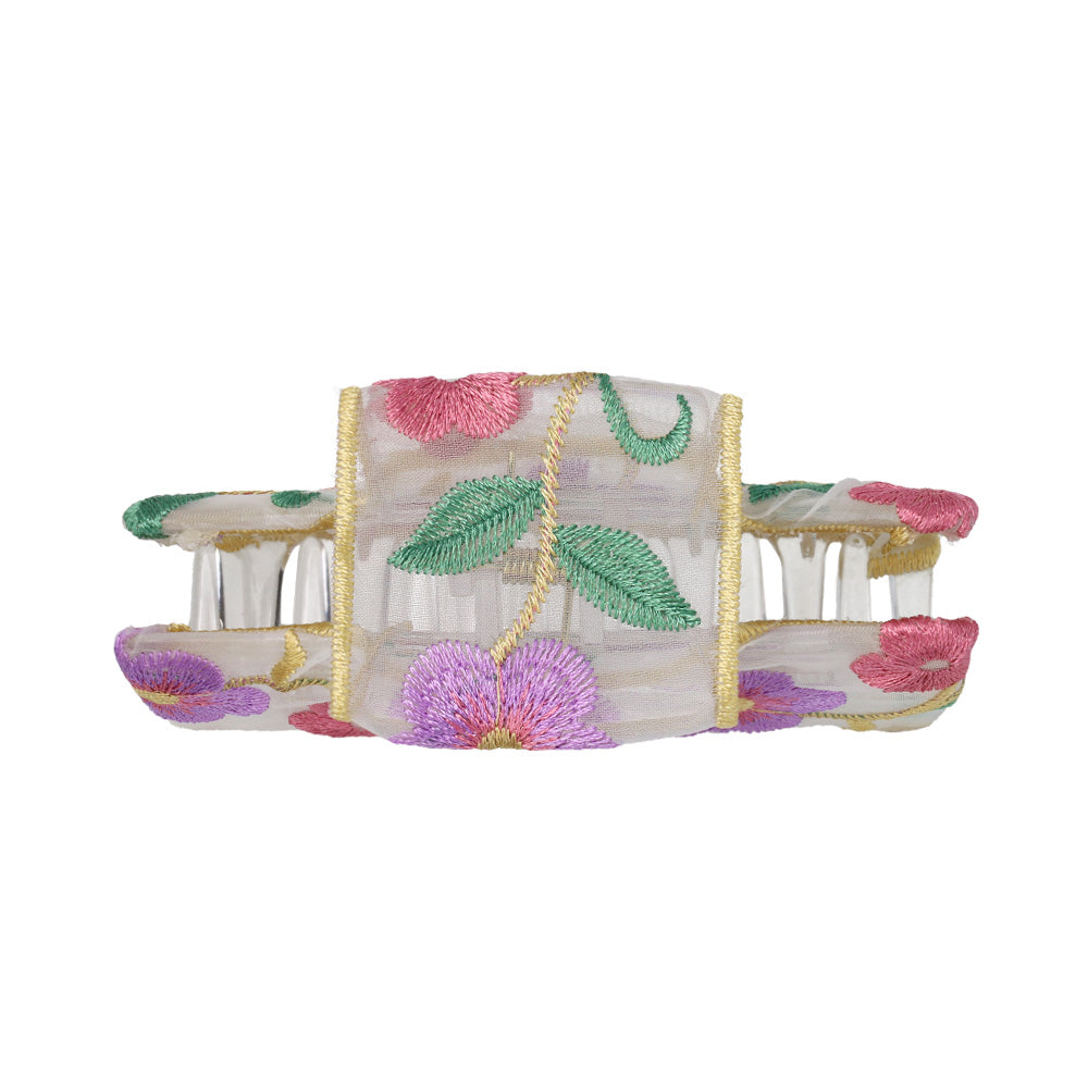 Floral Sheer Hair Claw