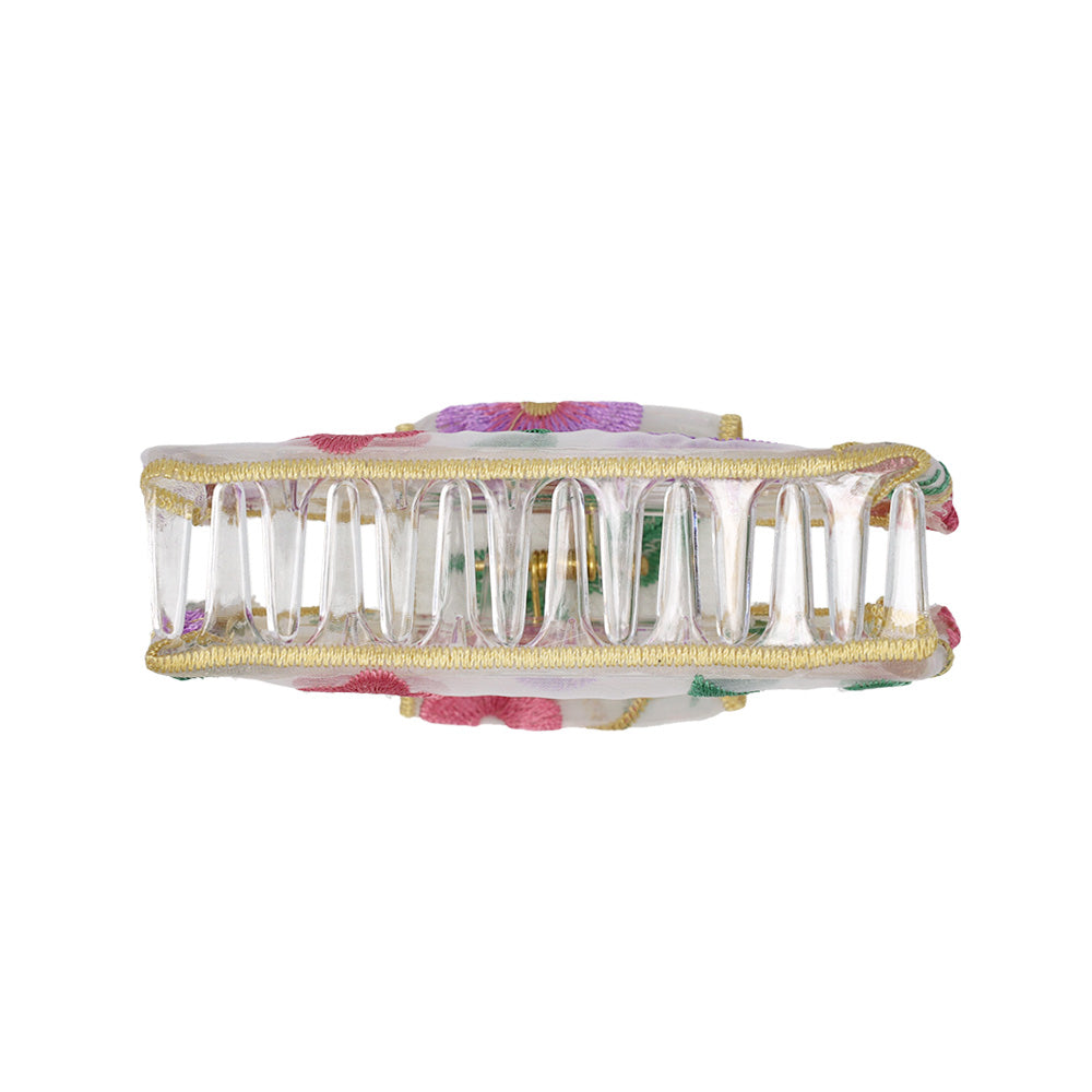 Floral Sheer Hair Claw