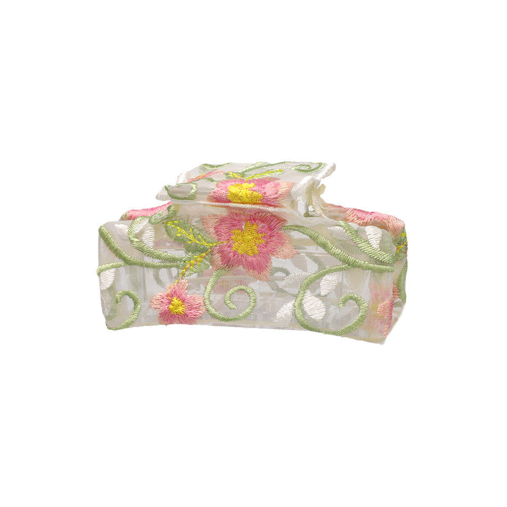 Floral Sheer Hair Claw