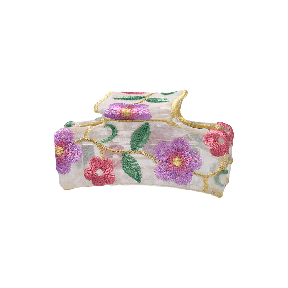 Floral Sheer Hair Claw