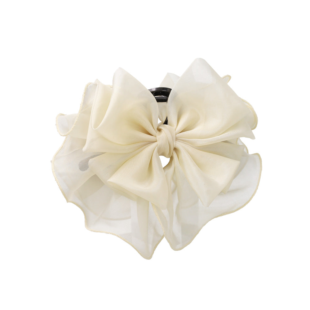 Ruffle Bow Hair Claw
