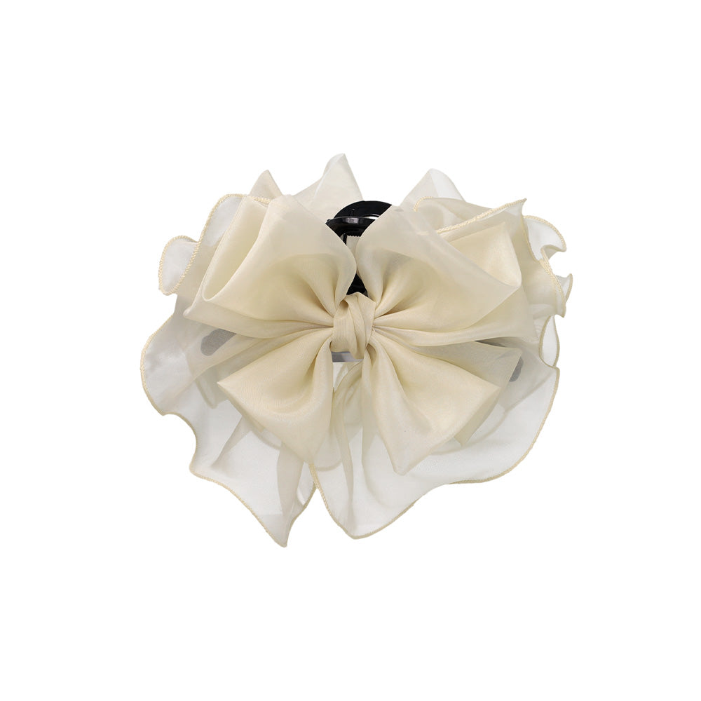 Ruffle Bow Hair Claw