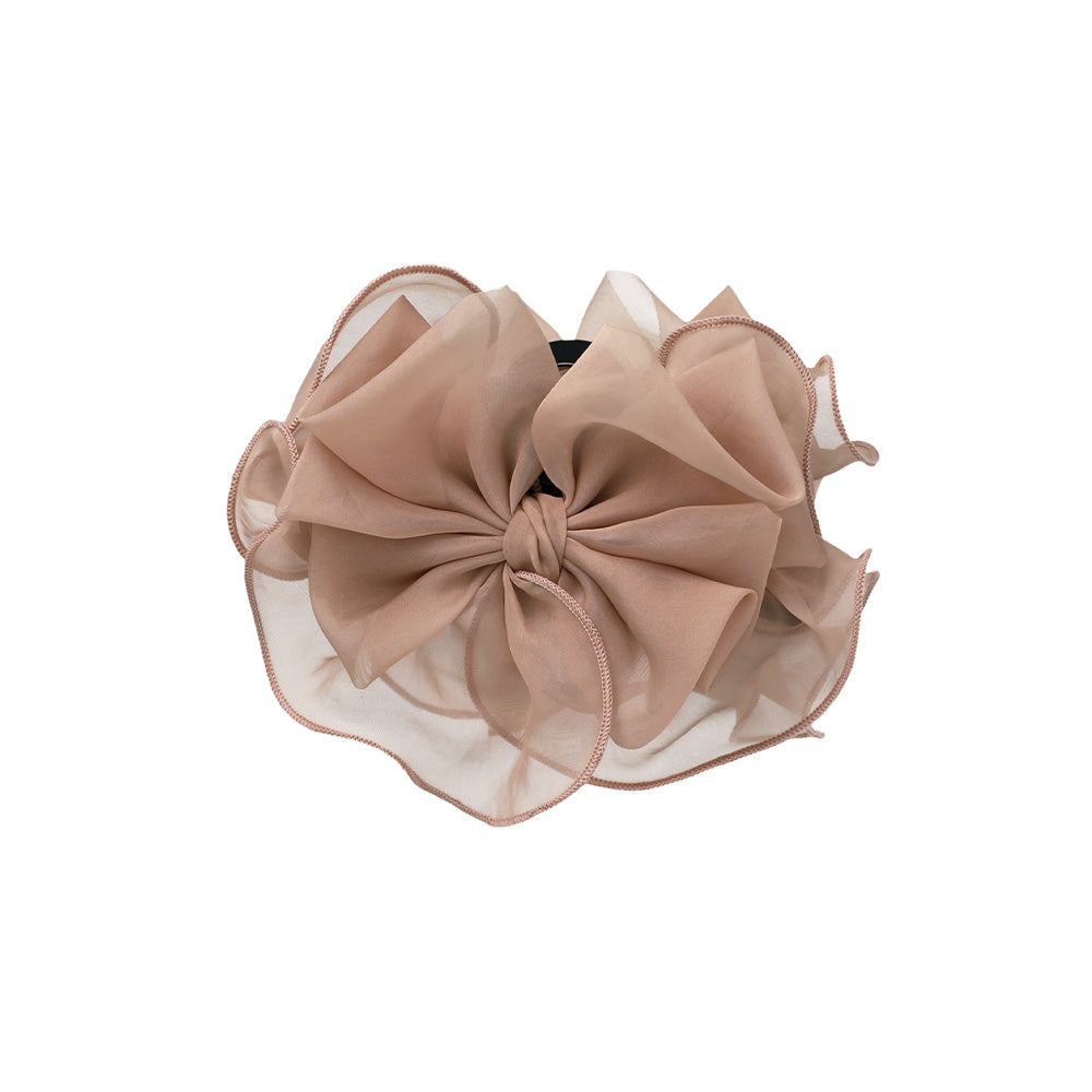 Ruffle Bow Hair Claw