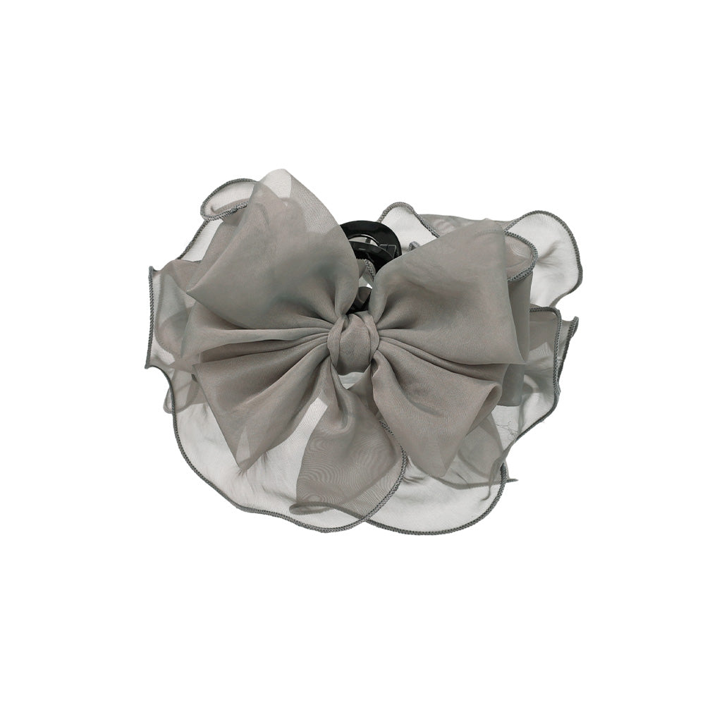 Ruffle Bow Hair Claw