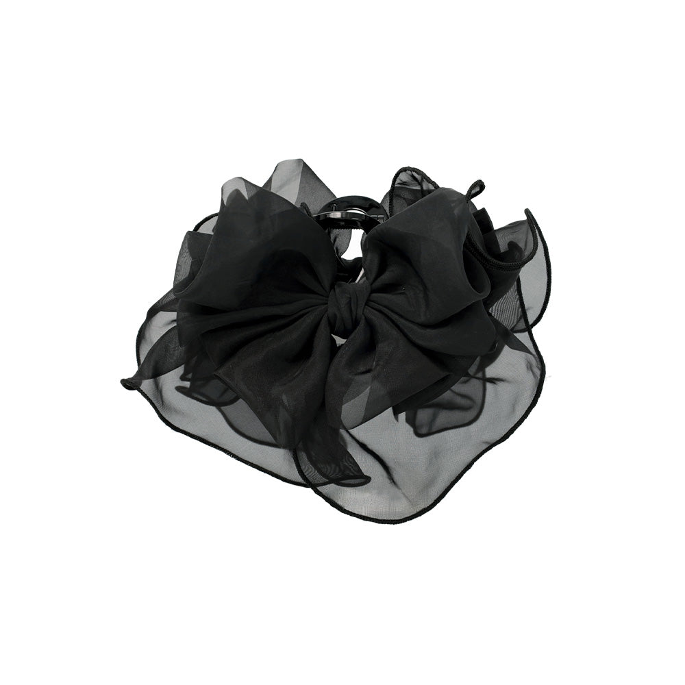 Ruffle Bow Hair Claw