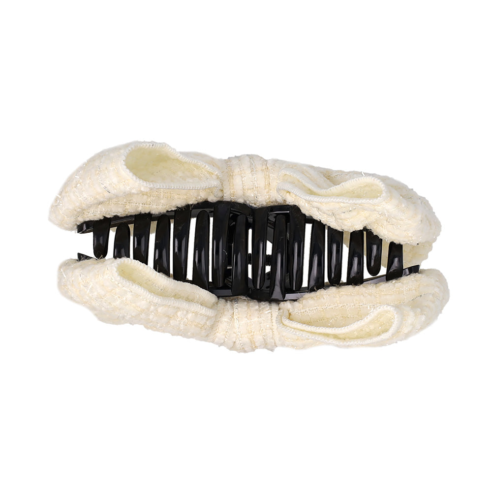 Big Tweed Bow Hair Claw