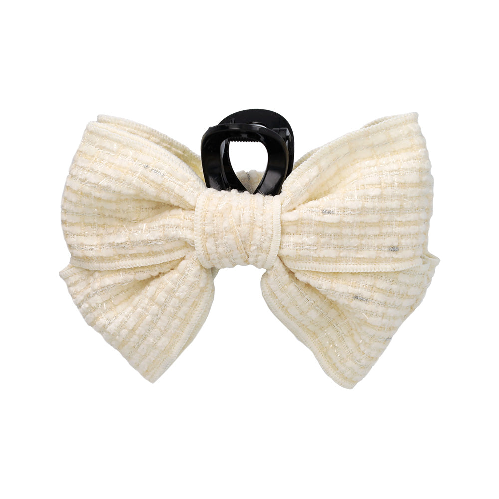 Big Tweed Bow Hair Claw