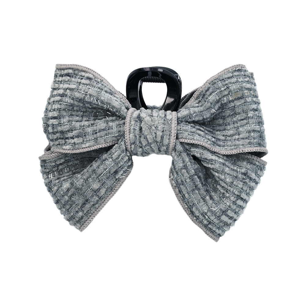 Big Tweed Bow Hair Claw