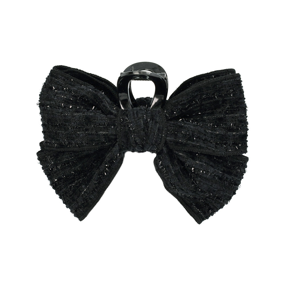 Big Tweed Bow Hair Claw
