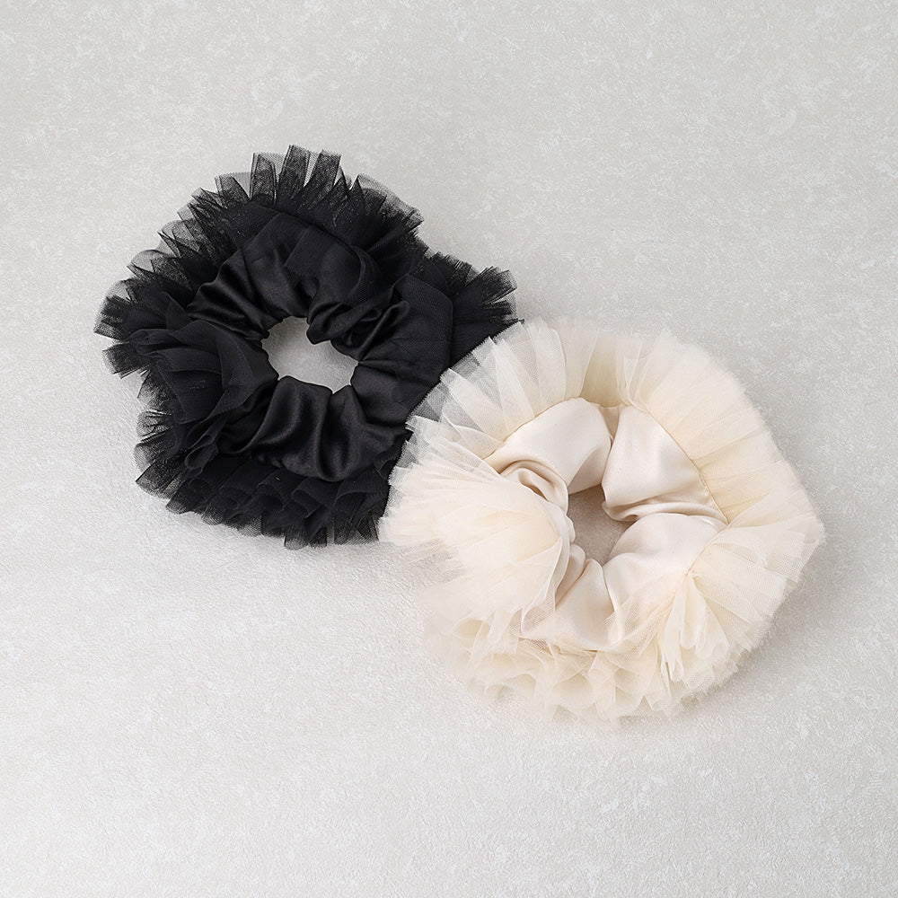 Tulle Edge Oversized Scrunchie